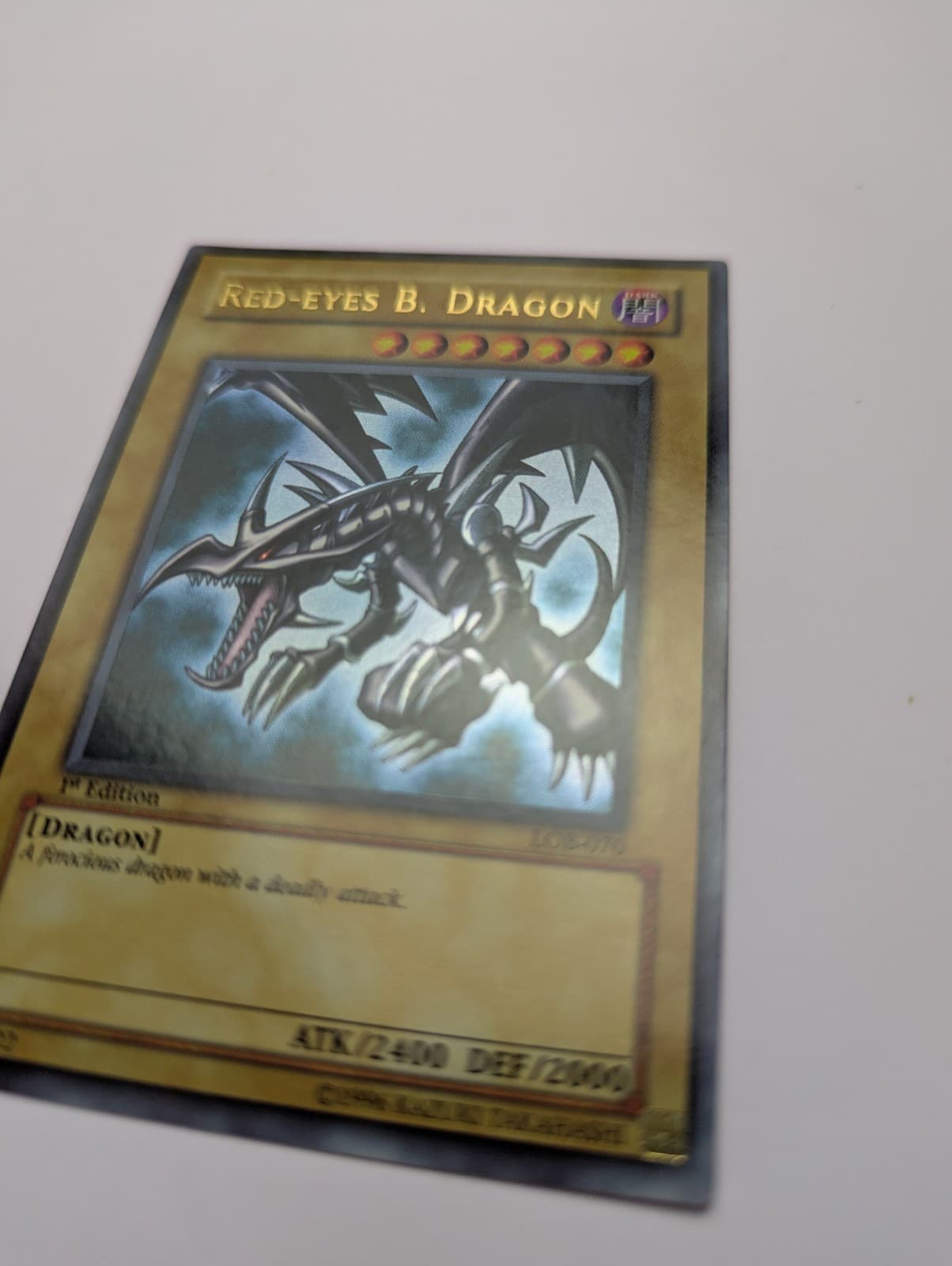 Yu-Gi-Oh! LOB Ultra Rare Red Eyes Black Dragon AE 1st Edition thumbnail 9