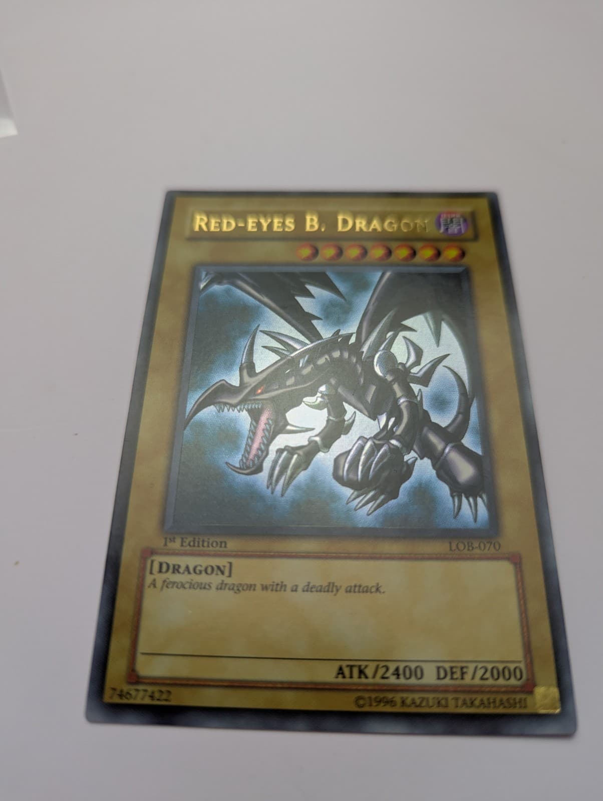 Yu-Gi-Oh! LOB Ultra Rare Red Eyes Black Dragon AE 1st Edition thumbnail 3