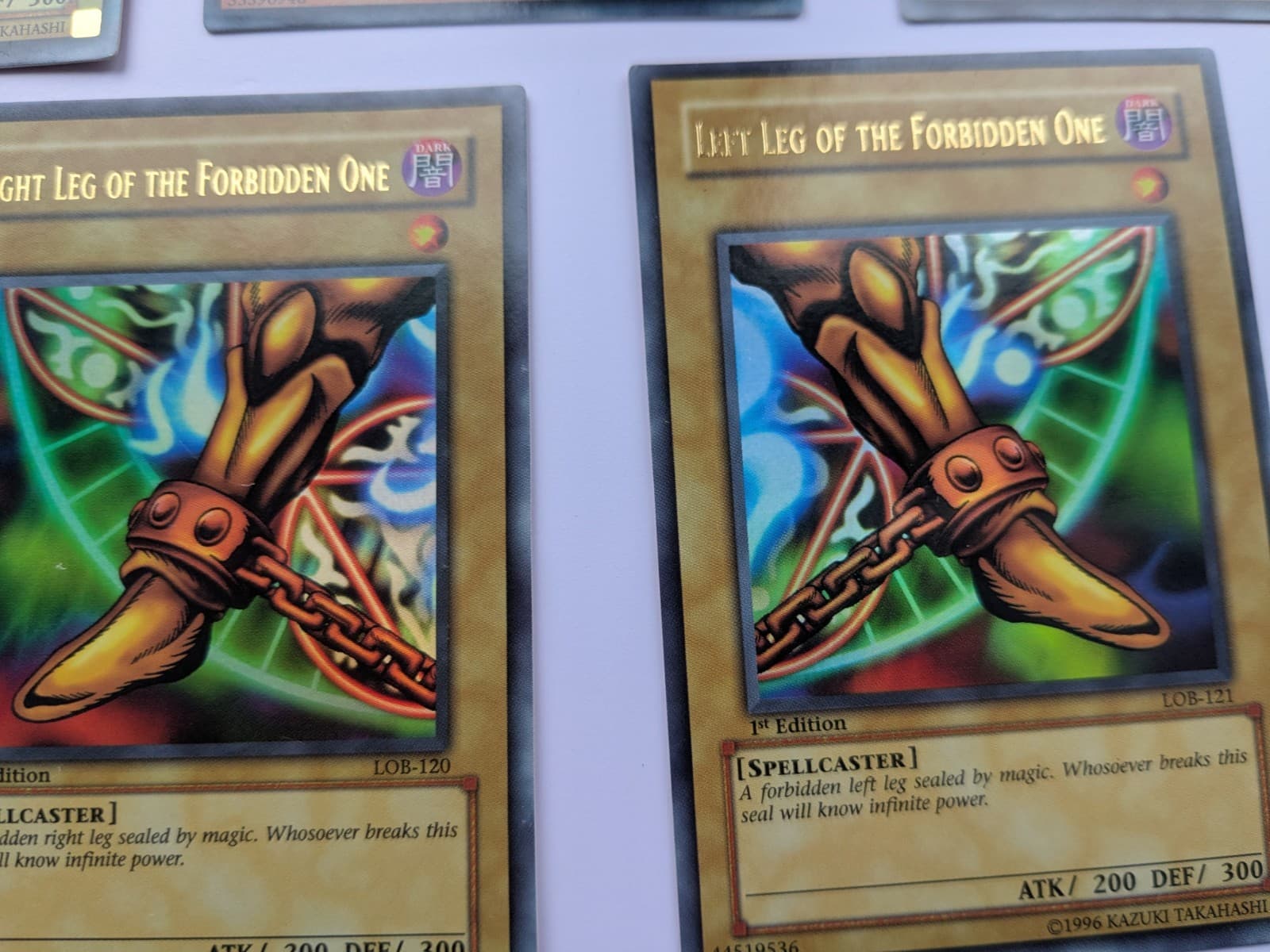 Lot(5) 2002 Yu-Gi-Oh! LOB 1st Edition Exodia The Forbidden One Full Set AE thumbnail 4