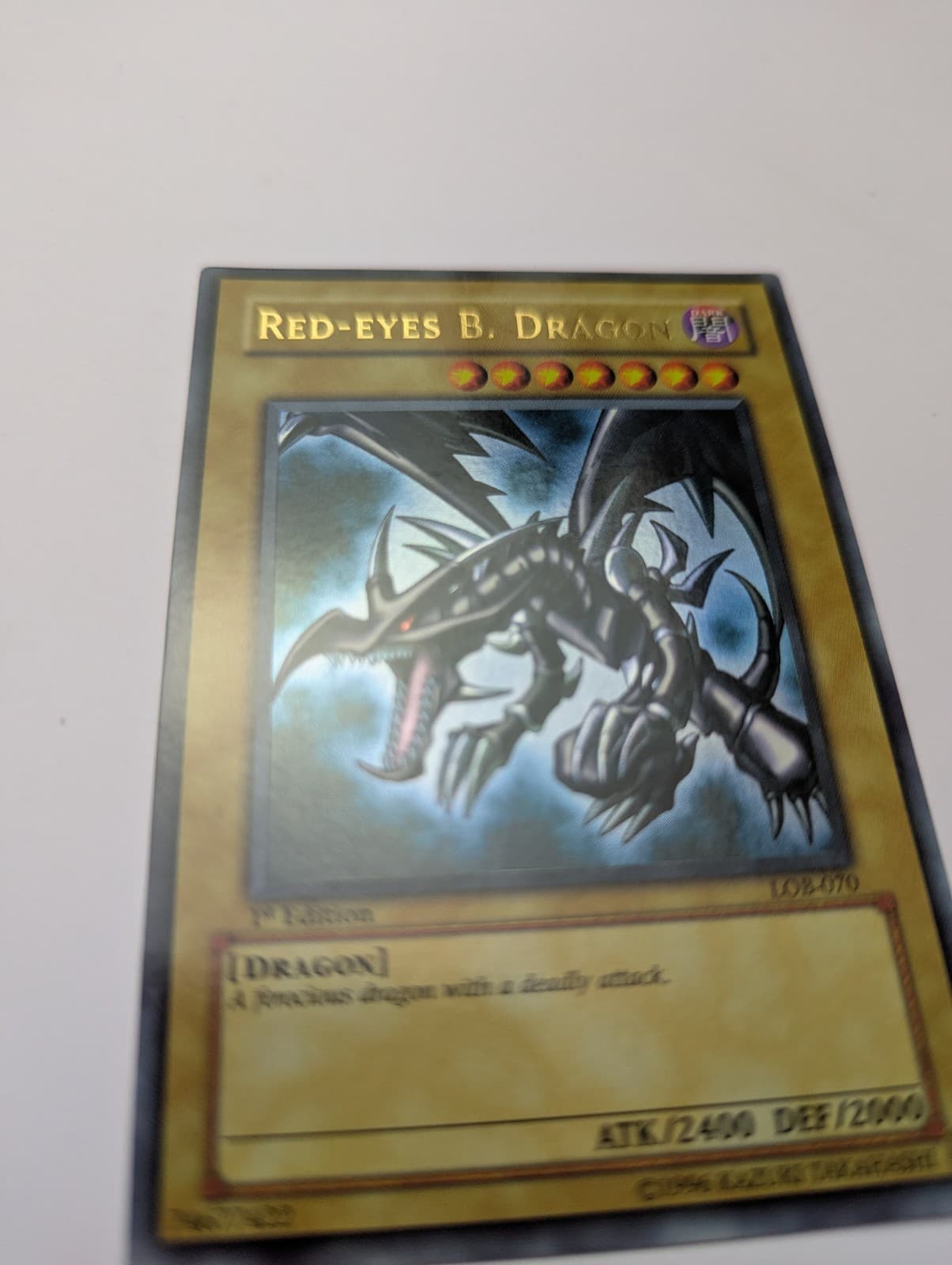 Yu-Gi-Oh! LOB Ultra Rare Red Eyes Black Dragon AE 1st Edition thumbnail 7