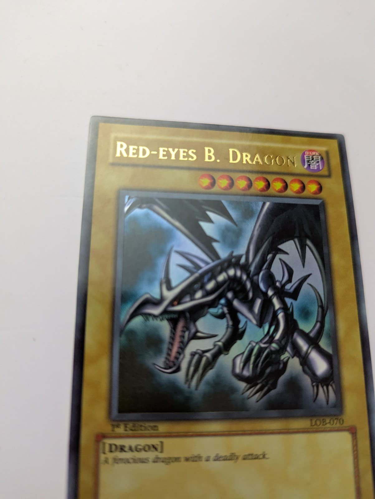 Yu-Gi-Oh! LOB Ultra Rare Red Eyes Black Dragon AE 1st Edition thumbnail 4