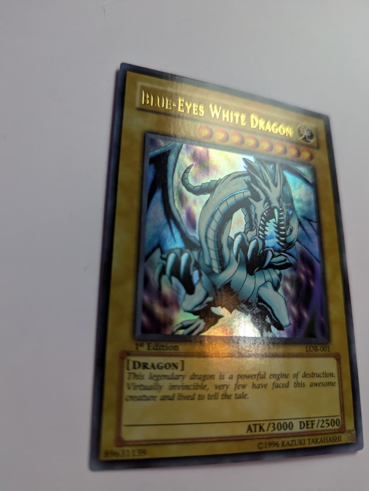 2002 Yu-Gi-Oh! Blue Eyes White Dragon LOB-001 1st Edition Asian English Yugioh thumbnail 5