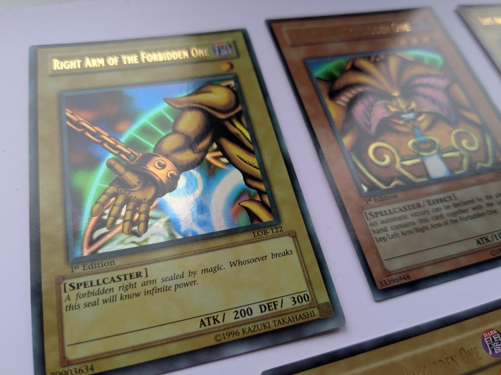 Lot(5) 2002 Yu-Gi-Oh! LOB 1st Edition Exodia The Forbidden One Full Set AE thumbnail 10