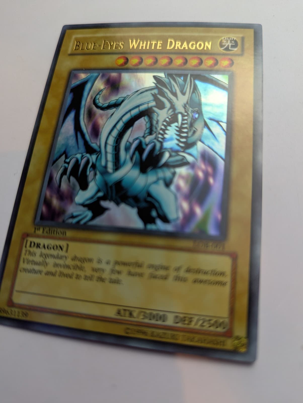 2002 Yu-Gi-Oh! Blue Eyes White Dragon LOB-001 1st Edition Asian English Yugioh thumbnail 8