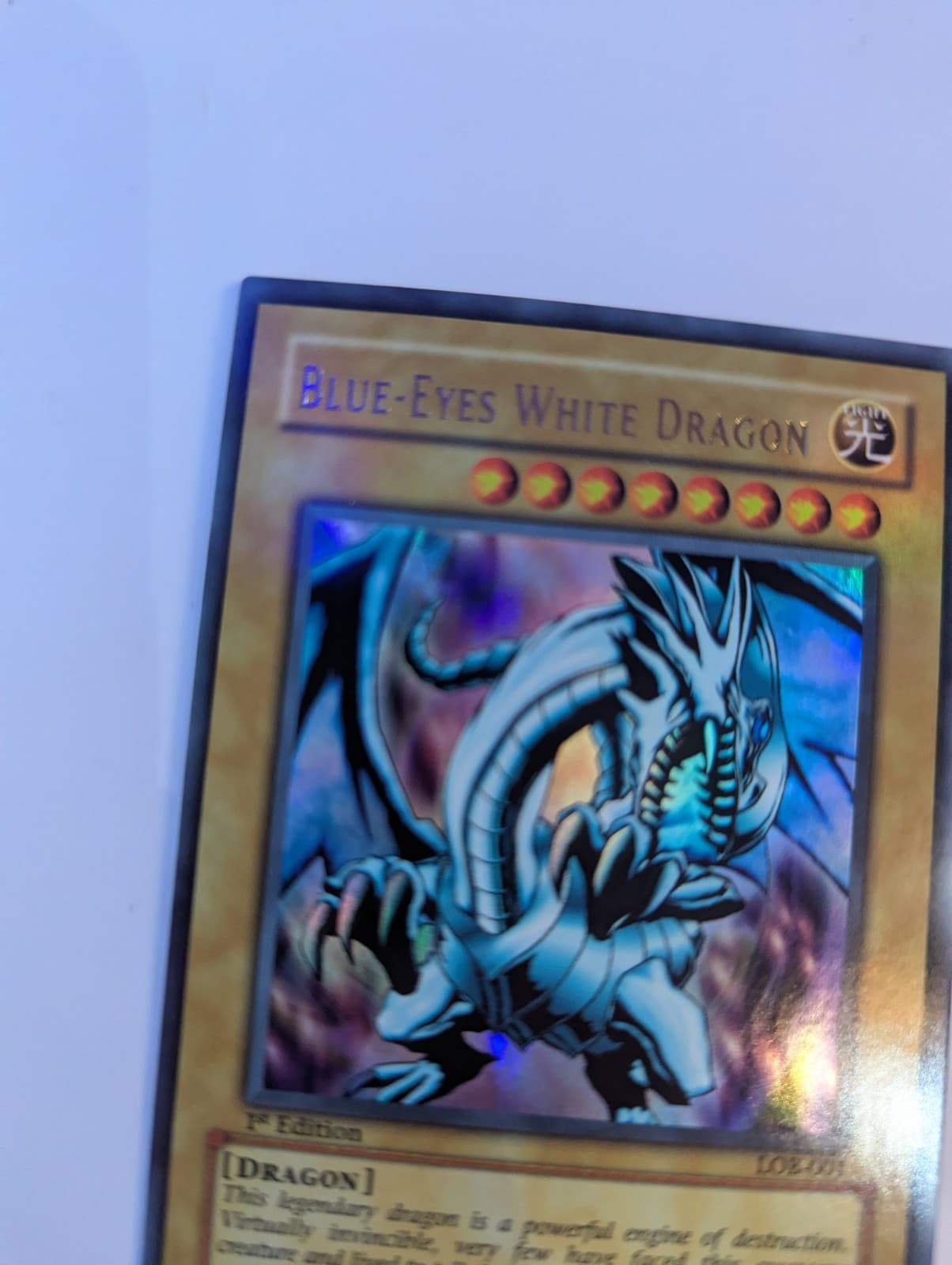 2002 Yu-Gi-Oh! Blue Eyes White Dragon LOB-001 1st Edition Asian English Yugioh thumbnail 2