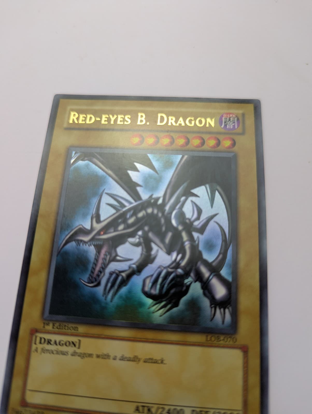 Yu-Gi-Oh! LOB Ultra Rare Red Eyes Black Dragon AE 1st Edition thumbnail 5