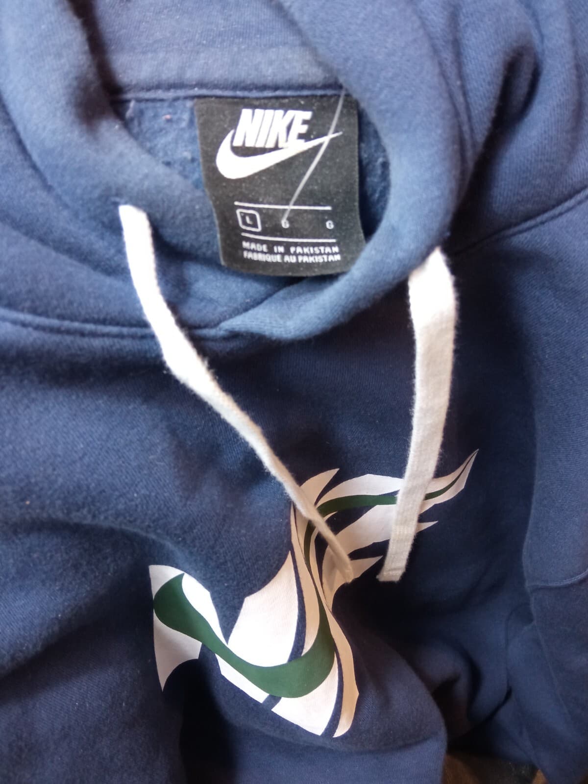 Nike Navy Blue Hoodie Large Size thumbnail 3